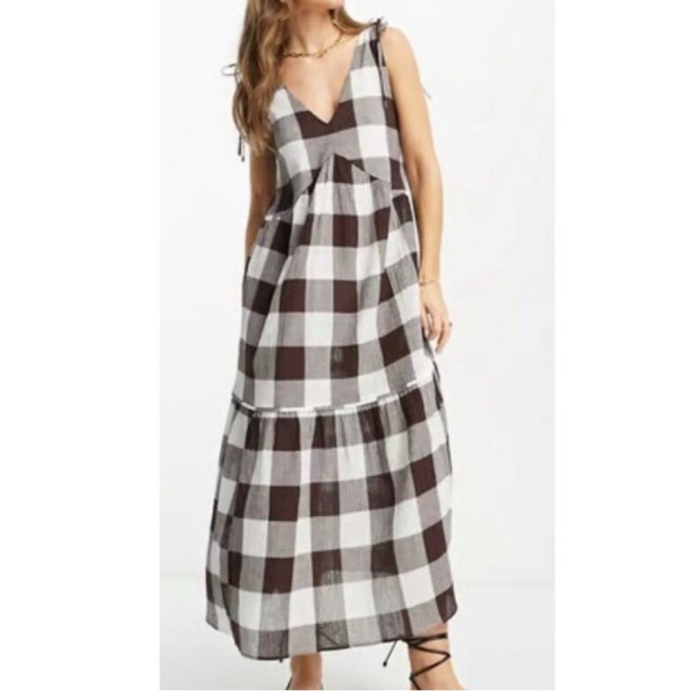 ASOS Gingham cotton airy dress size 6